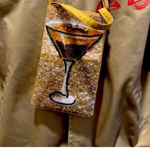 Espresso Martini Beaded crossbody phone bag